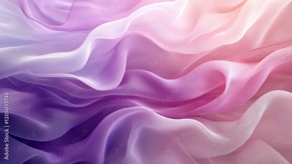 Fototapeta premium Soft Draped Fabric in Pastel Purple and Pink Hues
