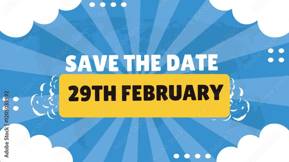 29th February save the date animated background video .mp4