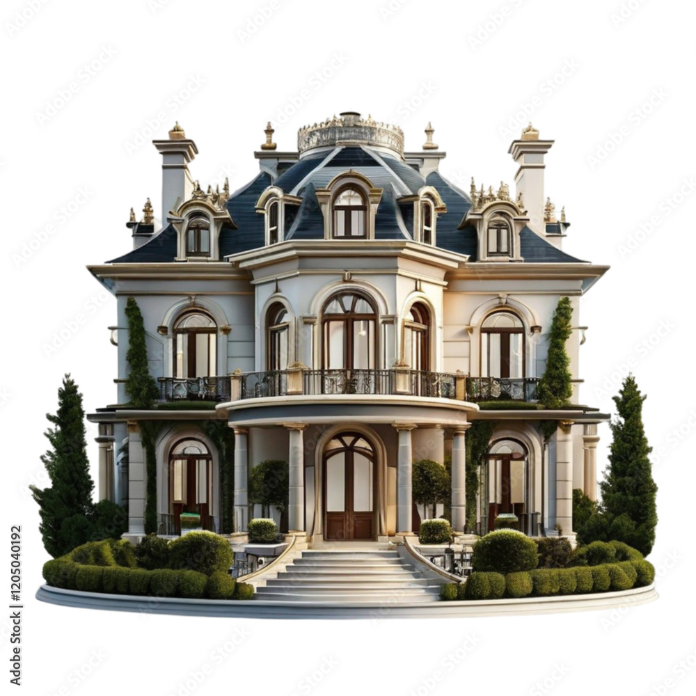 Grand Mansion Architectural isolated Grand Mansion Architectural isolated