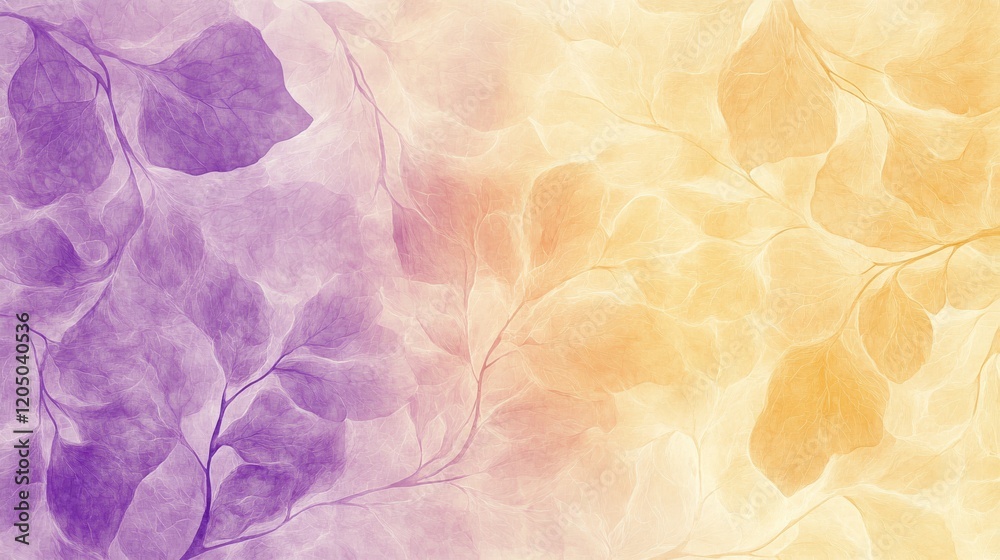 Fototapeta premium Abstract Pastel Leaves Gradient Background Design
