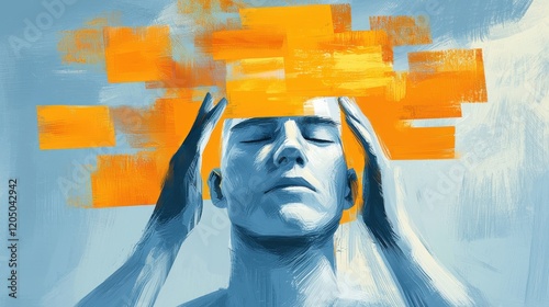 Digital confidentiality concept abstract depicting inner thoughts calm setting emotional perspective