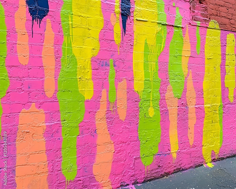 Fototapeta premium Vibrant Colorful Abstract Graffiti Wall Texture Art Background