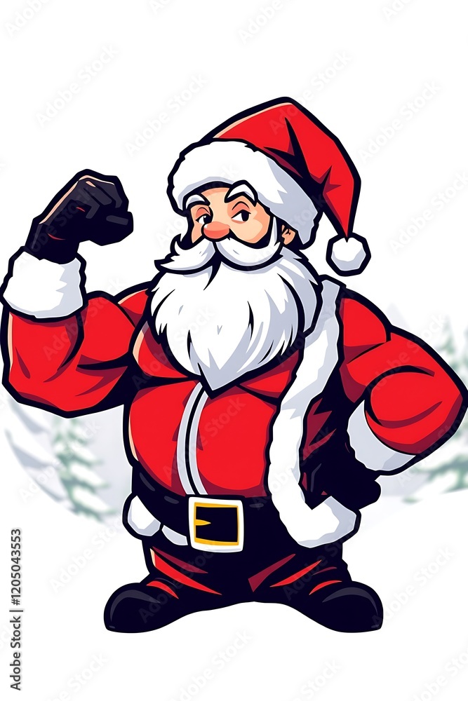 Muscular Santa Claus flexing. (1) Muscular Santa Claus flexing. (1)