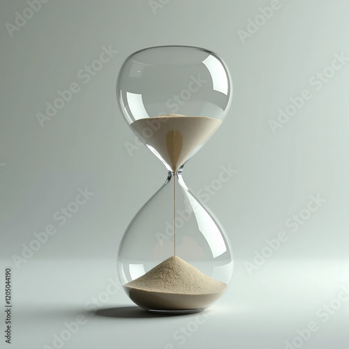 Time Management Concept with Isolated Hourglass for Ads