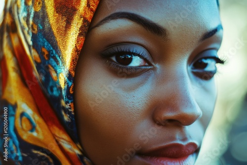 Woman with headscarf photo