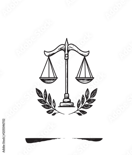 drawing_of_justice_one_color_logo_black_and_white