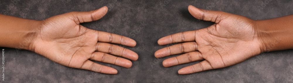 Two Open Hands Presented Towards Each Other on a Textured Background, Symbolizing Connection, Collaboration, Support, and Human Interaction with Warm Tones and Textures Two Open Hands Presented Towards Each Other on a Textured Background, Symbolizing Connection, Collaboration, Support, and Human Interaction with Warm Tones and Textures