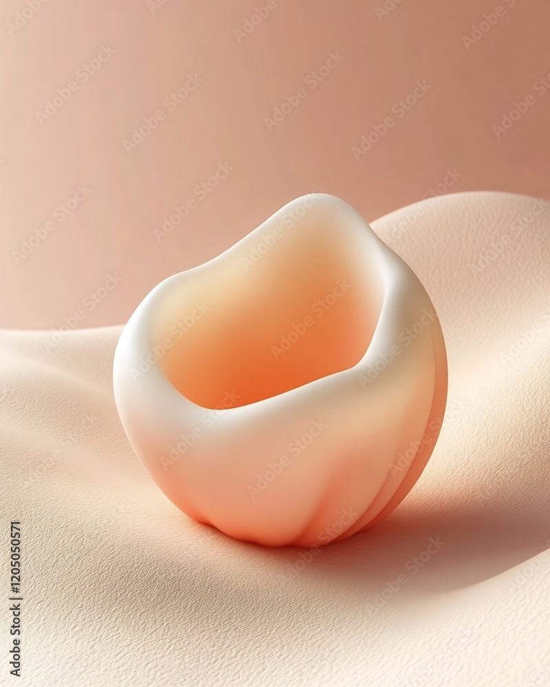 Delicate Egg Shell in Soft Pastel Hues on Minimal Background Delicate Egg Shell in Soft Pastel Hues on Minimal Background