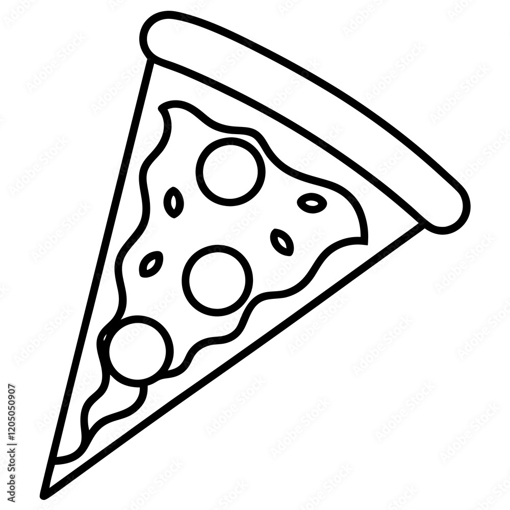 Minimalist Pizza Slice Line Art Minimalist Pizza Slice Line Art