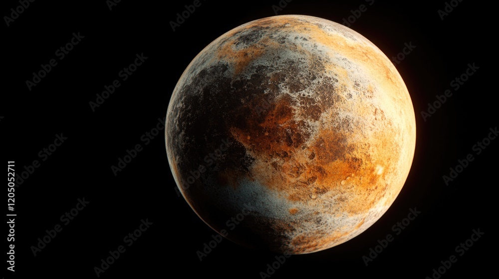 Naklejka premium Close-up of planet against black background