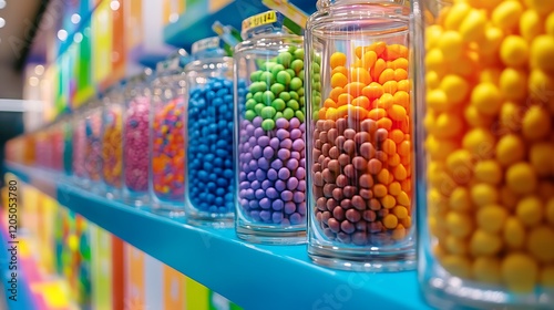 Wallpaper Mural Candy in the candy shop isolated on a colorful background Torontodigital.ca