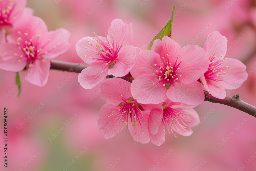 Romantic Pink Peach Blossom Background Image Romantic Pink Peach Blossom Background Image