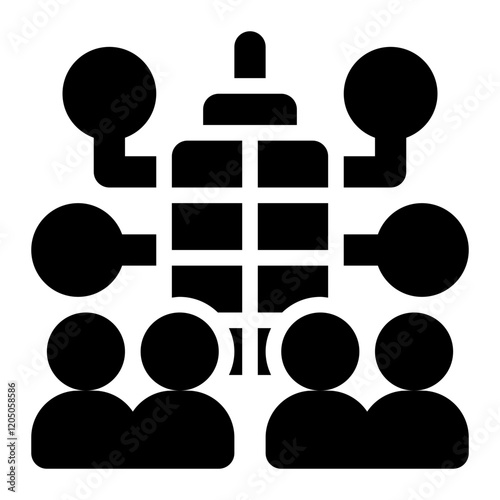 erp team, workforce management, erp stakeholders, erp, enterprise resource planning, employee management, hr management, system, team, stakeholders, teamwork solid or glyph icon