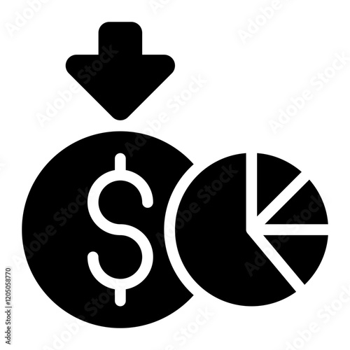 shared revenue, shared income, revenue distribution, income distribution, dividend, revenue sharing, income sharing solid or glyph icon