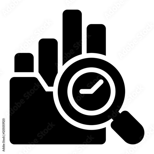 business tracking, history tracking, business analytics, data analytics solid or glyph icon