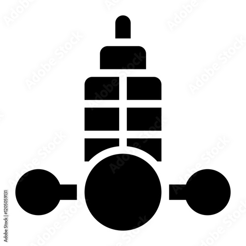 enterprise central component, erp network, erp, enterprise resource planning solid or glyph icon