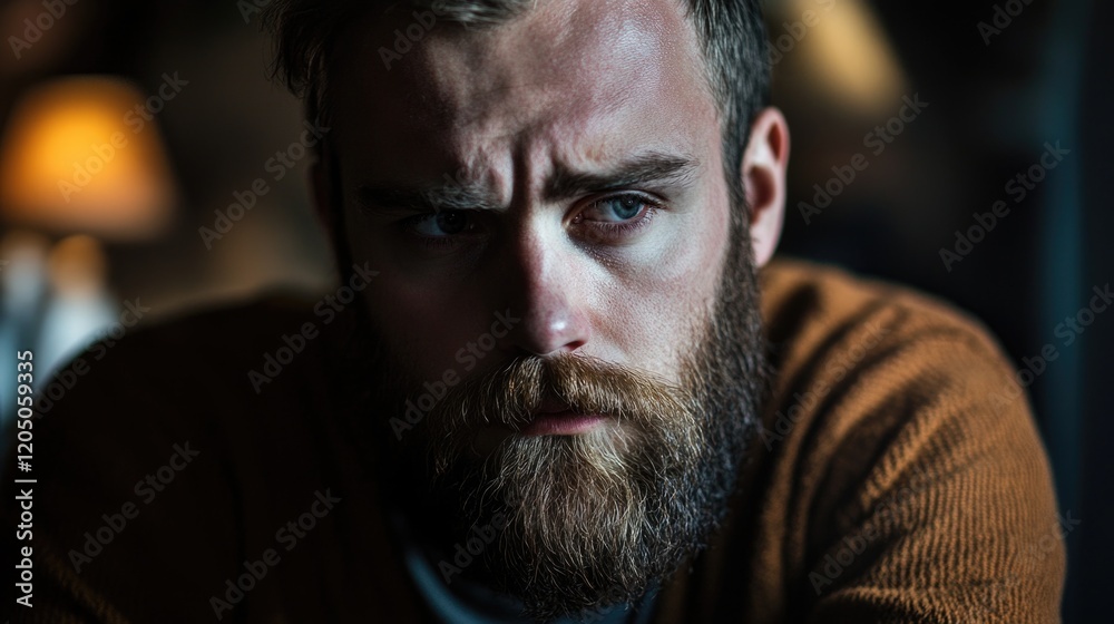 Man with beard close up Man with beard close up