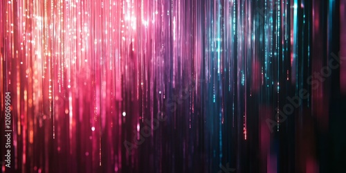 vertical multicolored light streaks dark background