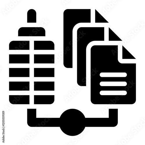 data integration, enterprise data, corporate data, business data, company data, erp solid or glyph icon