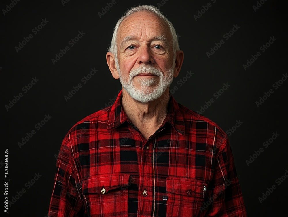 Fototapeta premium Man in plaid shirt