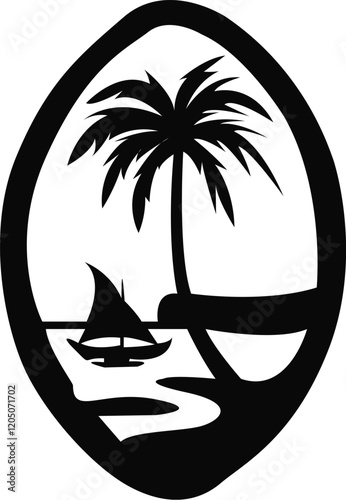 Guam Seal eps vector file for cricut and silhouette