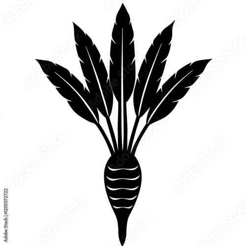 arrowroot silhouette vector illustration 