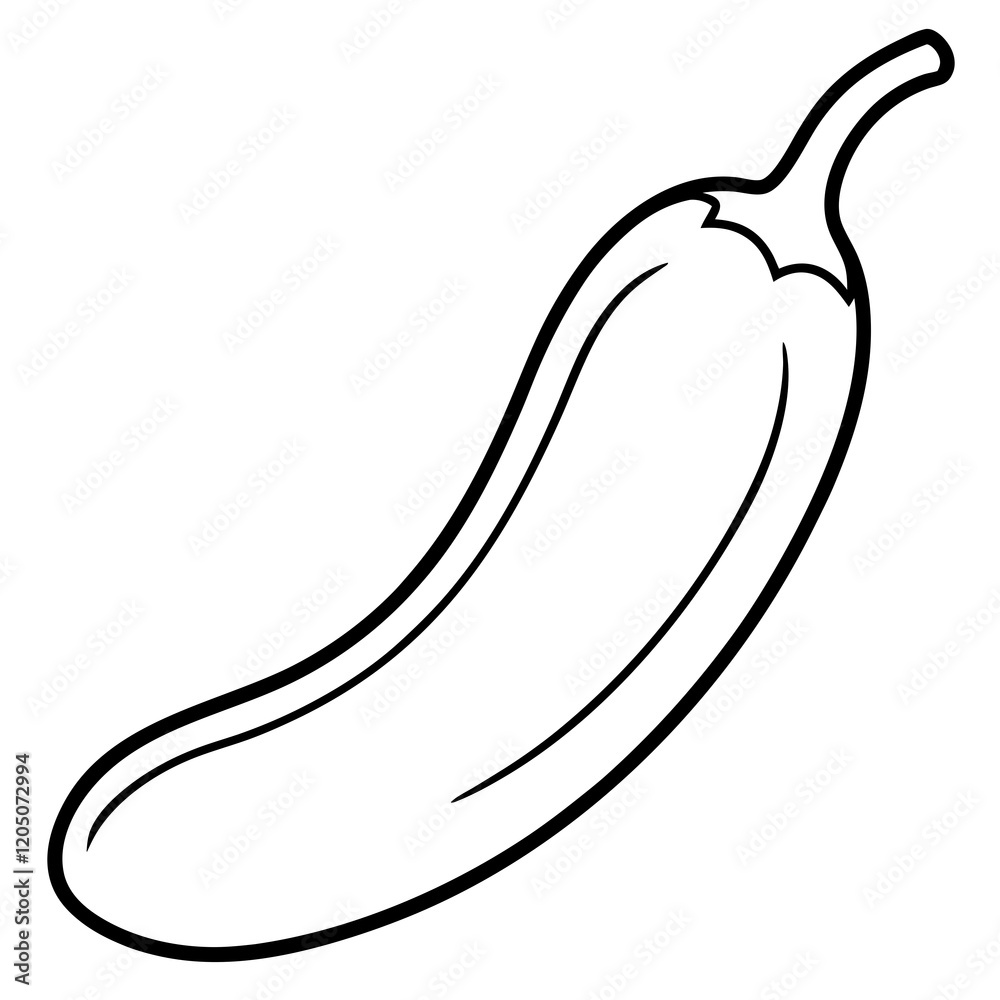 chili pepper line art vector illustration chili pepper line art vector illustration