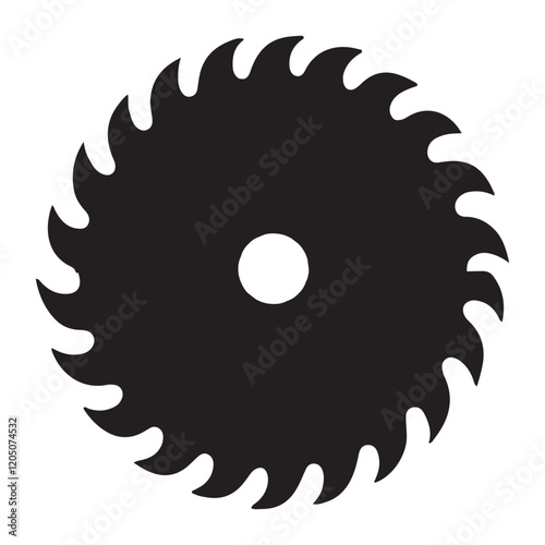 Circular Saw Blade Silhouette Illustration