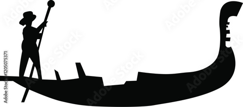 Gondola eps vector file for cricut and silhouette