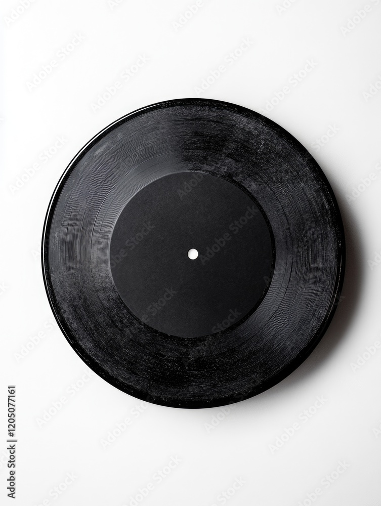 Obraz premium Black record on white table