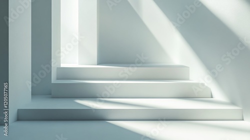 Wallpaper Mural White Minimalist Staircase Architectural Design Torontodigital.ca