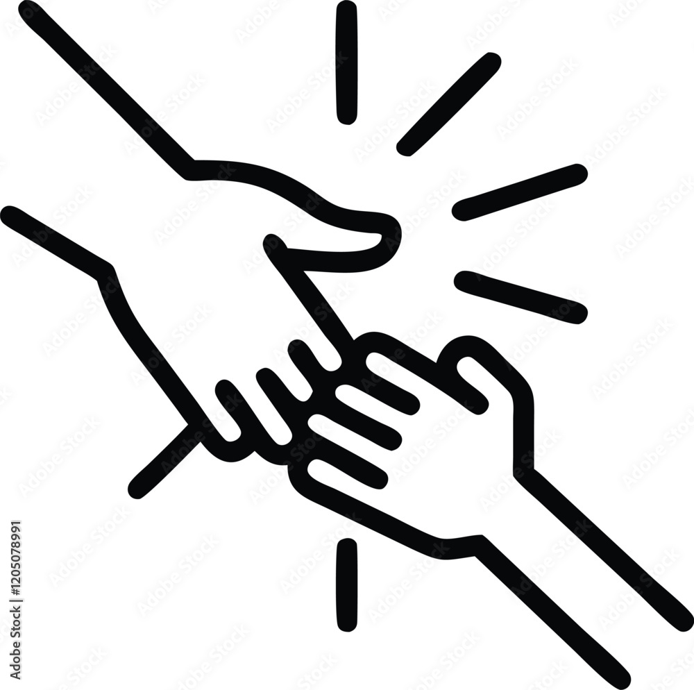 hand holding a hand icon vector art illustration hand holding a hand icon vector art illustration