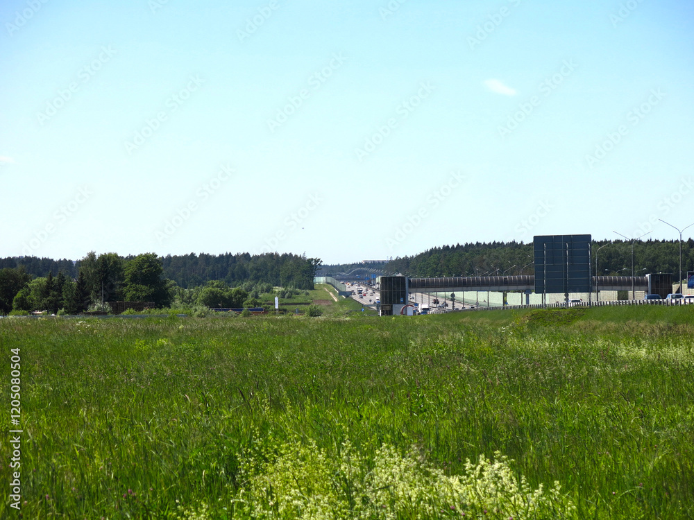 view of the highway in the Moscow region view of the highway in the Moscow region