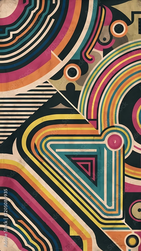 Fototapeta premium Retro geometric background