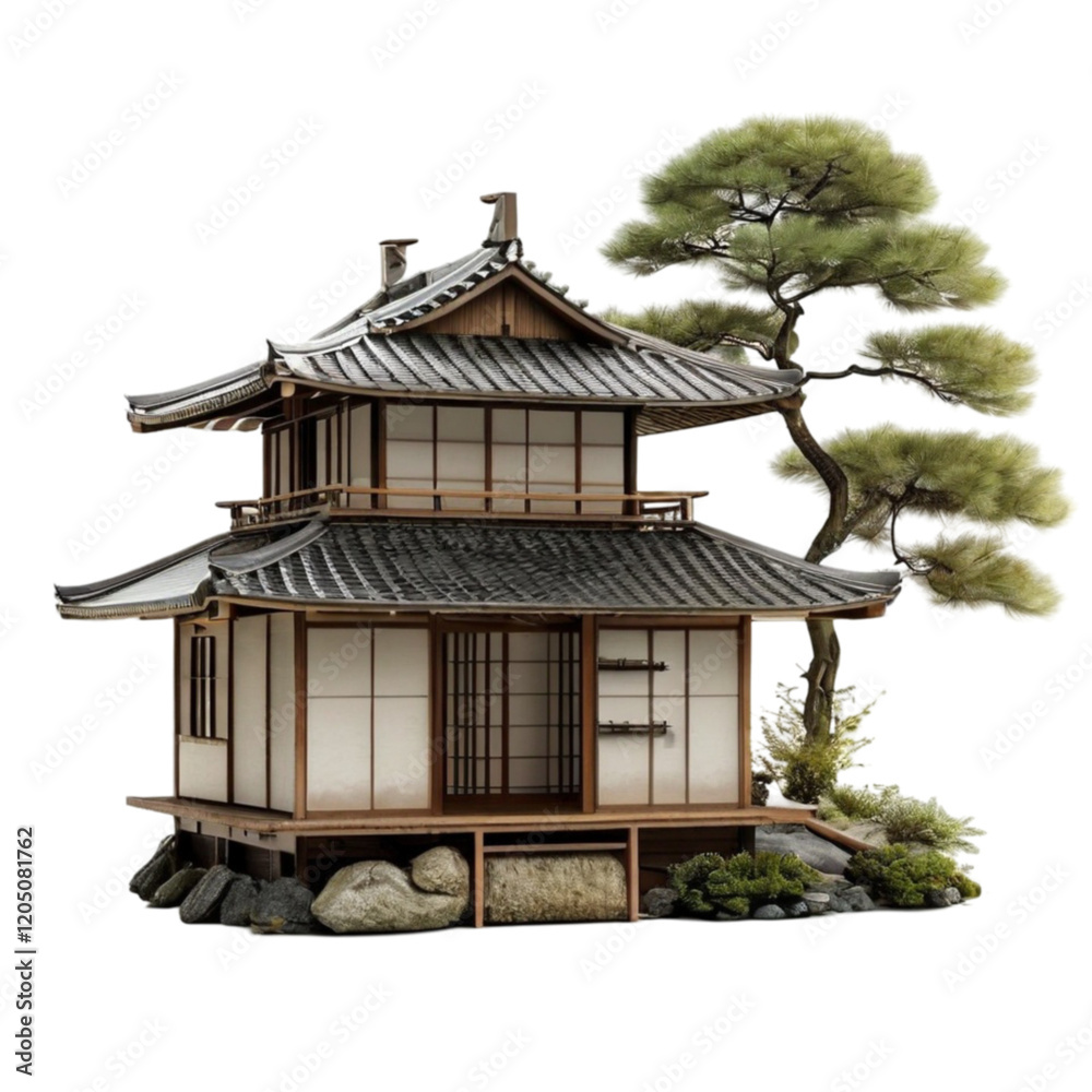 Traditional Japanese House Architecture Design isolated Traditional Japanese House Architecture Design isolated