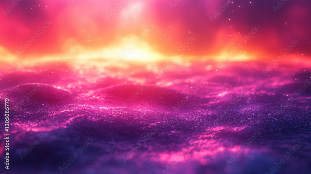 Breathtaking sunset over vibrant ocean waves coastal landscape digital art serene atmosphere wide-angle view abstract beauty Breathtaking sunset over vibrant ocean waves coastal landscape digital art serene atmosphere wide-angle view abstract beauty
