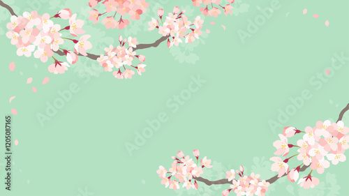 桜の背景素材