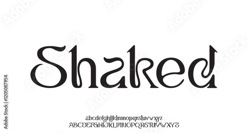Elegant alphabet letters font set. Classic Custom Lettering Designs for logo, Poster. Typography fonts classic style, regular uppercase, lowercase and number. vector illustration
