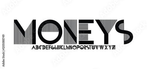 Futuristic abstract modern techno font, abstract geometric sci fi bold display letter set, stencil clean stencil monospaced moneys typeface
.eps