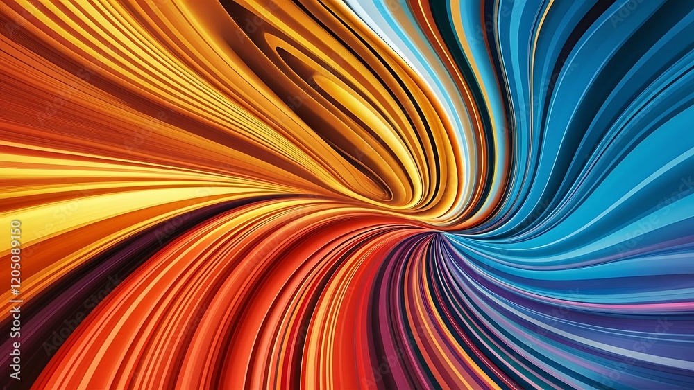 Naklejka premium Abstract background with colorful striped patterns