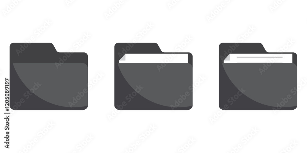 Print File folder icon set. Design for app, logo etc. 1176 Print File folder icon set. Design for app, logo etc. 1176
