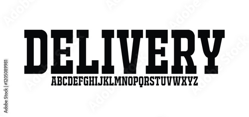 American college classic font. Vintage sports font in American style for T-shirt designs for football, baseball, and basketball teams. College, school and varsity style font, tackle twill. Vector
