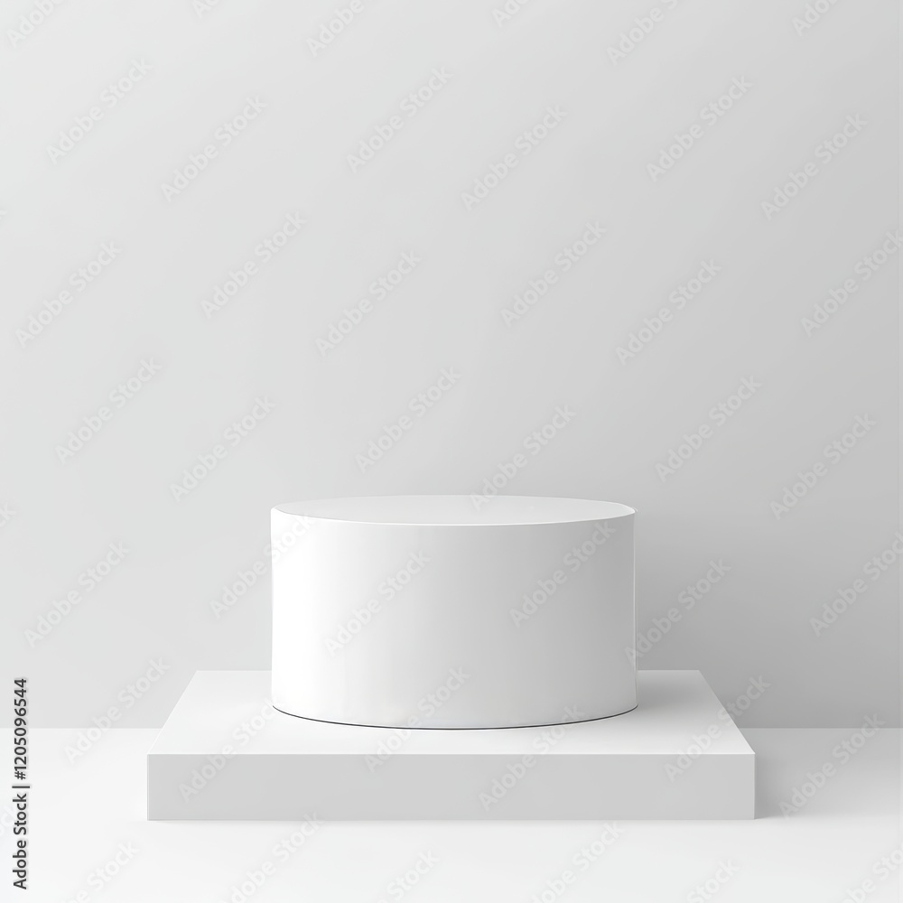 White 3d podium on white background. Vector illustration. Eps 10. White 3d podium on white background. Vector illustration. Eps 10.