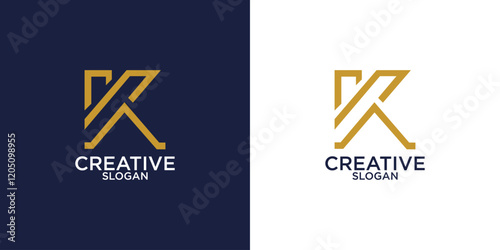 letter k luxury logo design concept template
