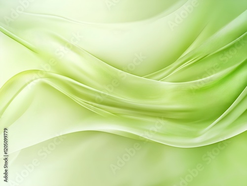 Wallpaper Mural abstract flowing light green silk fabric soft waves elegant texture subtle light Torontodigital.ca