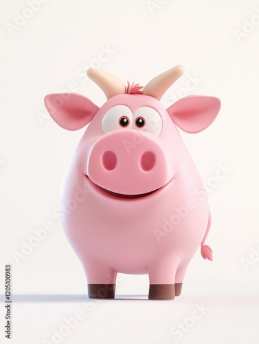 Pink Pig with Horn