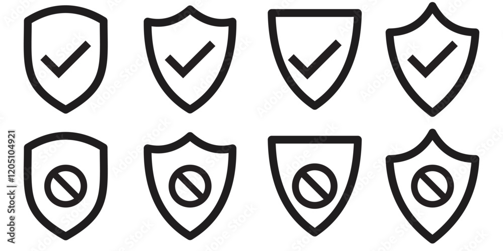 Print Shield check mark icon, or security shield protection icon with tick symbol vector 1176 Print Shield check mark icon, or security shield protection icon with tick symbol vector 1176
