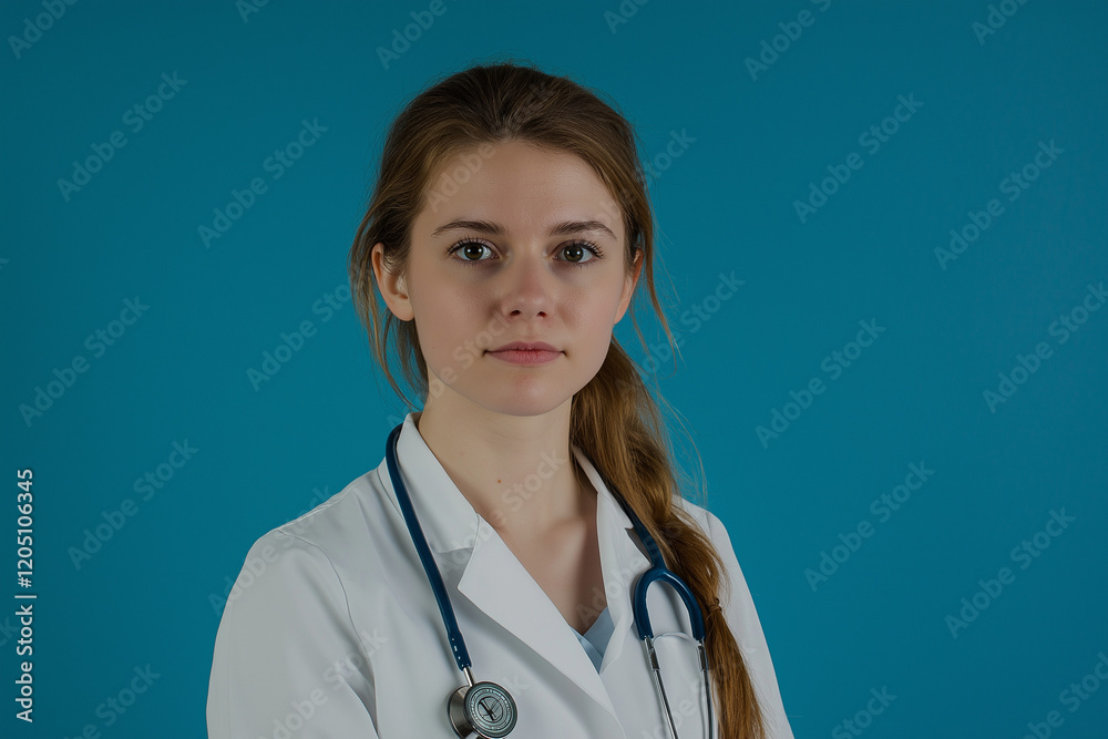 Portrait of Confident Young Medical Doctor on Blue Background Professional Healthcare Provider
Portrait of Confident Young Medical Doctor on Blue Background Professional Healthcare Provider