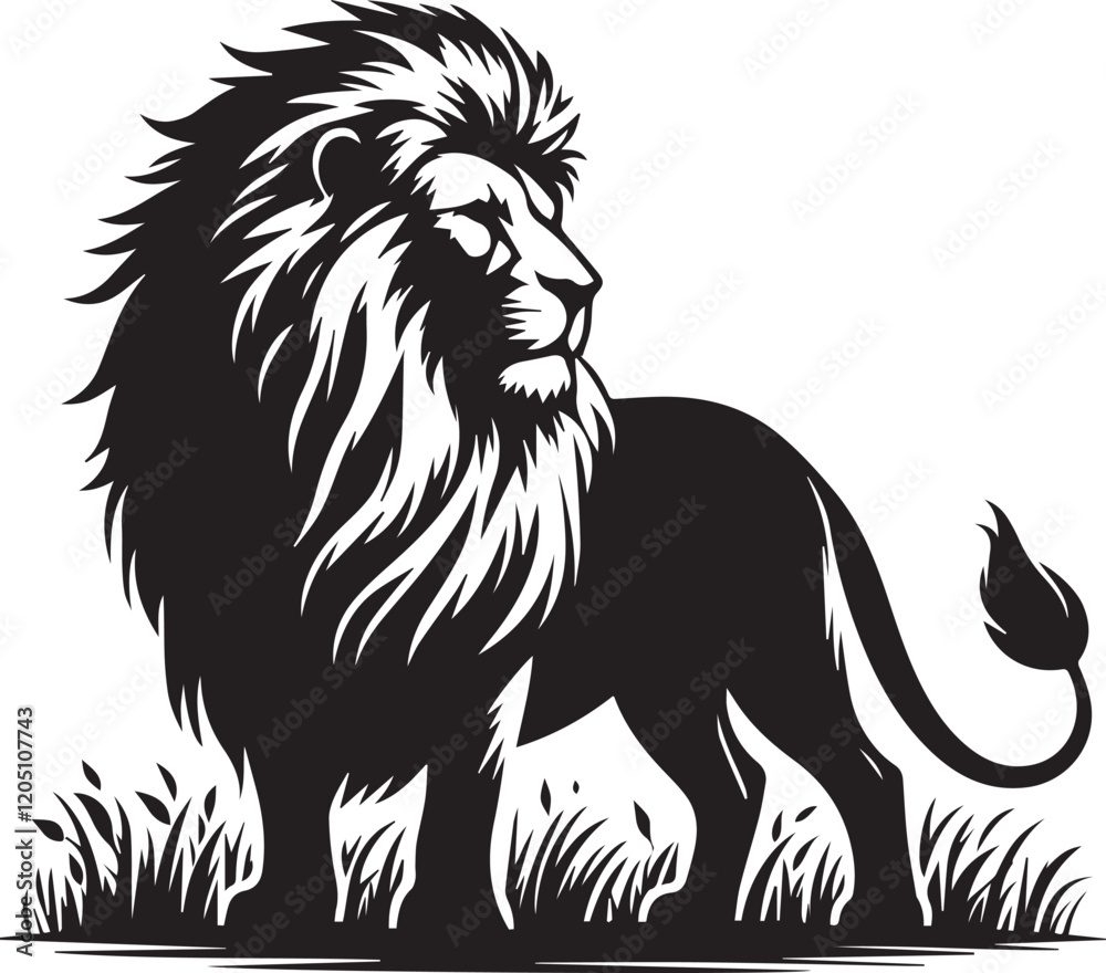 Obraz premium Lion Silhouette Vector Art - Perfect for Designers