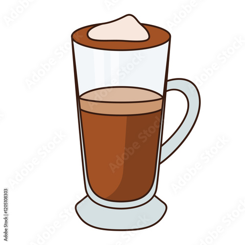 Detailed illustration of a steaming coffee cup, rich with warm tones and inviting textures that soothe the soul.